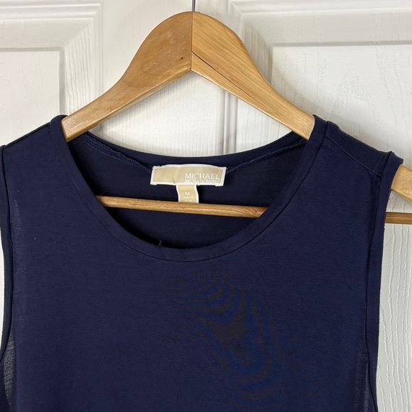 2 for 1 Bundle Michael Kors M Navy Floral Flutter Tank/NWT Ultra Pink Teal Tank - Picture 9 of 14